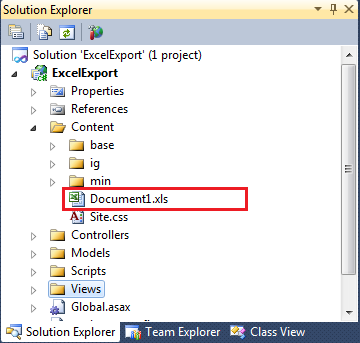 Document Location Excel