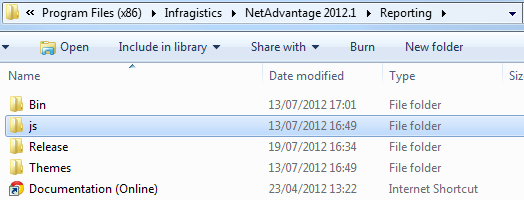 NetAdvantage Reporting HTML5 Viewer resources folder