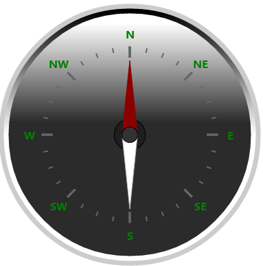 Compass made with Ignite UI Radial Gauge