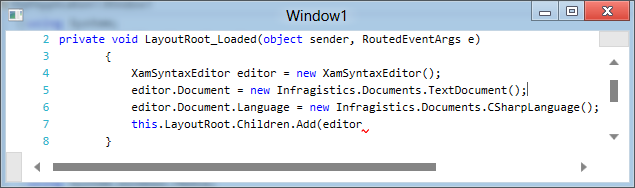 XAML Syntax Editor with highlithing and error reporting for C#