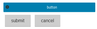 jQuery Mobile buttons with custom styling and icon and two inline buttons