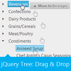 Ignite UI Tree control with Drag and Drop funtionality based on jQuery UI interactions