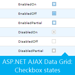 ASP.NET AJAX Data Grid with enabled and disabled checkbox states