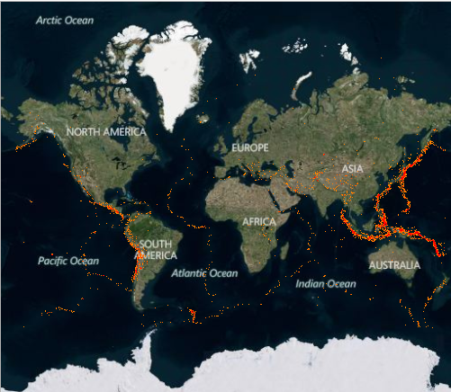 Geographic High Density Scatter Series