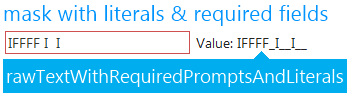 jquery mask editor value with literals prompts