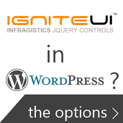 Ignite UI jQUery controls in WordPress? The options.